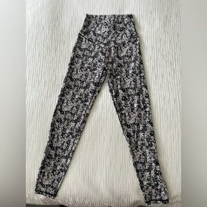 Aerie Black and White Floral Leggings